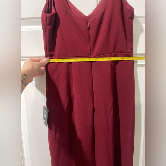 Lulu’s Mermaid Maxi Scoop Back Burgundy Evening Party Dress Size Medium NEW - Picture 5 of 8
